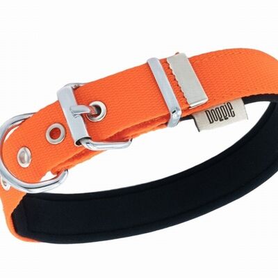 Doggie Comfort Woven Dog Collar Orange 2.5x42-50 cm