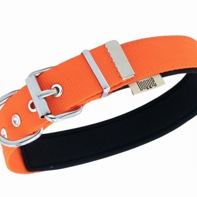 Doggie Comfort Woven Orange Dog Collar for Large Breeds 3x50cm