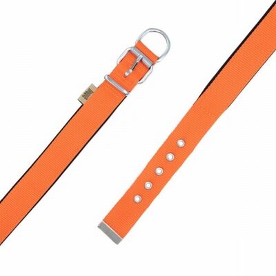Doggie Comfort Woven Orange Dog Collar for Large Breeds 3x50cm