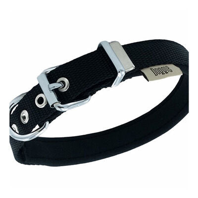 Doggie Comfort Woven Black Dog Collar Small 2 x 30-35 cm
