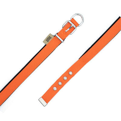 Doggie Comfort Woven Orange Dog Collar Small 2 x 30-35 cm