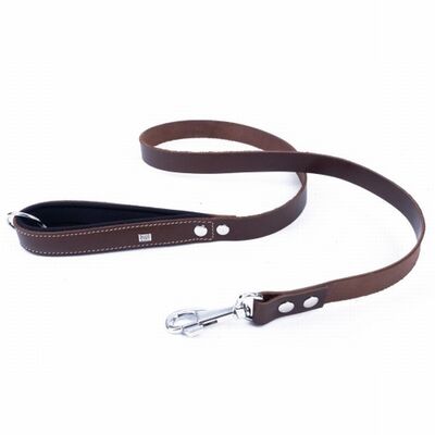 Doggie Comfort Classic Leather Dog Leash Brown 3x100 cm