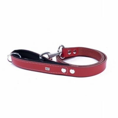 Doggie Comfort Classic Leather Dog Leash Red 3x100 cm