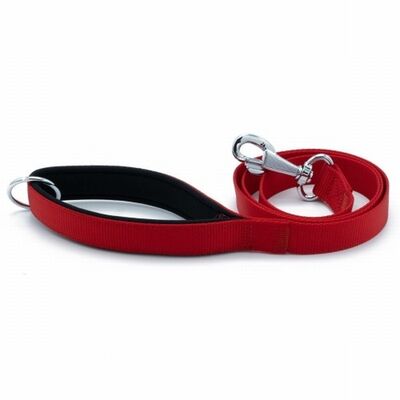 Doggie Comfort Classic Woven Dog Leash Red 2.5x120 cm