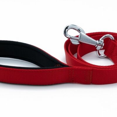 Doggie Comfort Classic Woven Dog Leash Red 2.5x120 cm