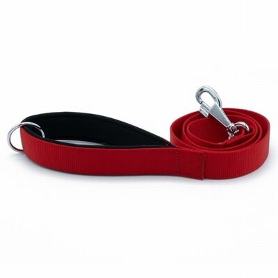Doggie Comfort Classic Woven Red Dog Leash for Large Breeds 3x100cm