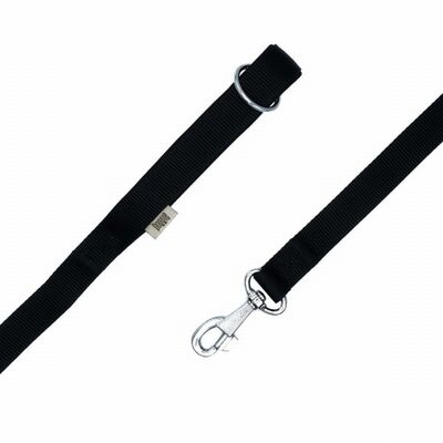 Doggie Comfort Classic Woven Dog Leash Black 2.5x120 cm