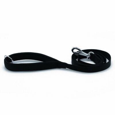Doggie Comfort Classic Woven Dog Leash Black 2x140 cm