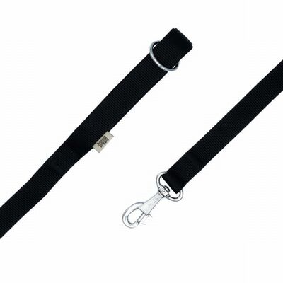 Doggie Comfort Classic Woven Dog Leash Black 2x140 cm