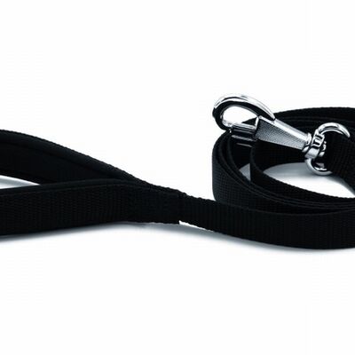 Doggie Comfort Classic Woven Dog Leash Black 2x140 cm