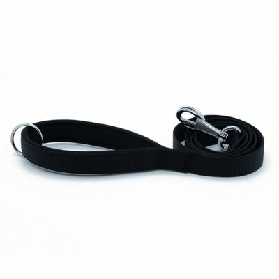 Doggie Comfort Classic Woven Dog Leash Black 3x100 cm