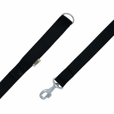 Doggie Comfort Classic Woven Dog Leash Black 3x100 cm