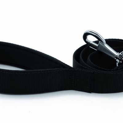 Doggie Comfort Classic Woven Dog Leash Black 3x100 cm