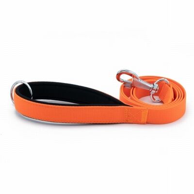 Doggie Comfort Classic Woven Dog Leash Orange 2.5x120 cm