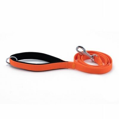 Doggie Comfort Classic Woven Dog Leash Orange 2x140 cm