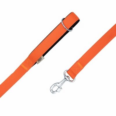 Doggie Comfort Classic Woven Dog Leash Orange 2x140 cm