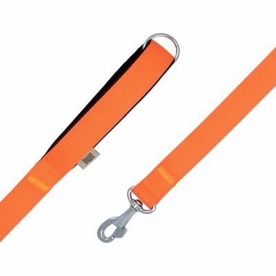 Doggie Comfort Classic Woven Dog Leash Orange 3x100 cm