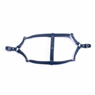 Doggie Ronin Leather Dog Harness Royal Blue 1.5x45 cm