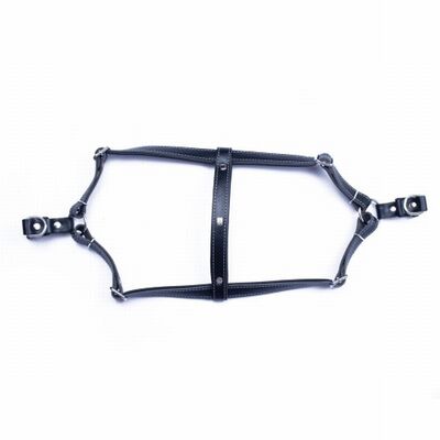 Doggie Ronin Black Leather Dog Harness Comfort Fit 1.5x35-40cm