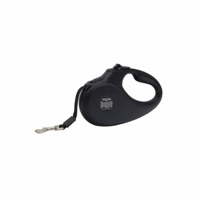 Doggie Master Series Automatic Retractable Dog Leash Medium Black
