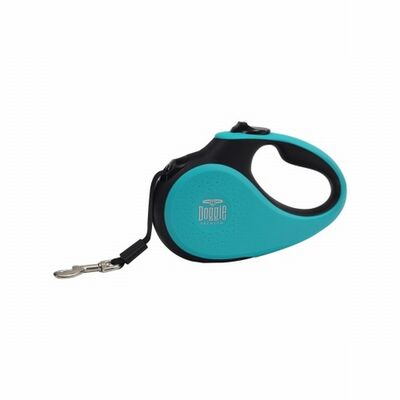 Doggie Soft Series Retractable Dog Leash Turquoise Large