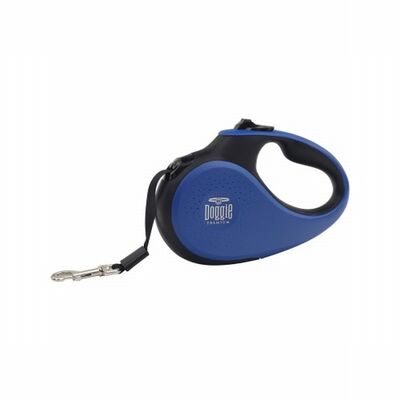 Doggie Soft Series Retractable Dog Leash Medium Blue