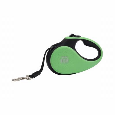 Doggie Soft Series Retractable Dog Leash Green Medium
