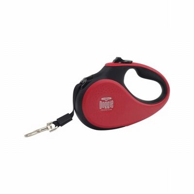 Doggie Soft Series Retractable Dog Leash Red Small