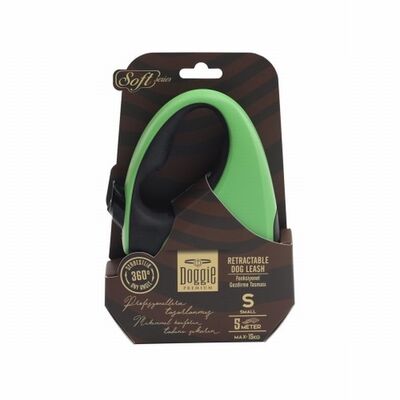 Doggie Soft Series Retractable Dog Leash Small Green
