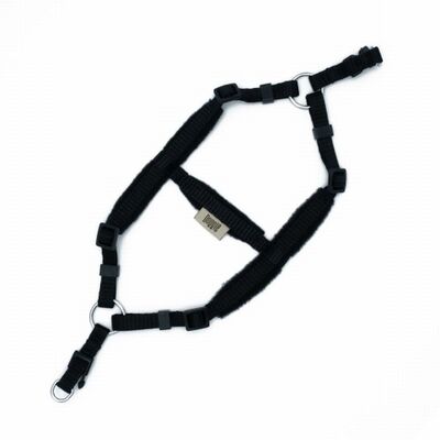 Doggie Polar Ronin Woven Dog Harness Black 30-35cm