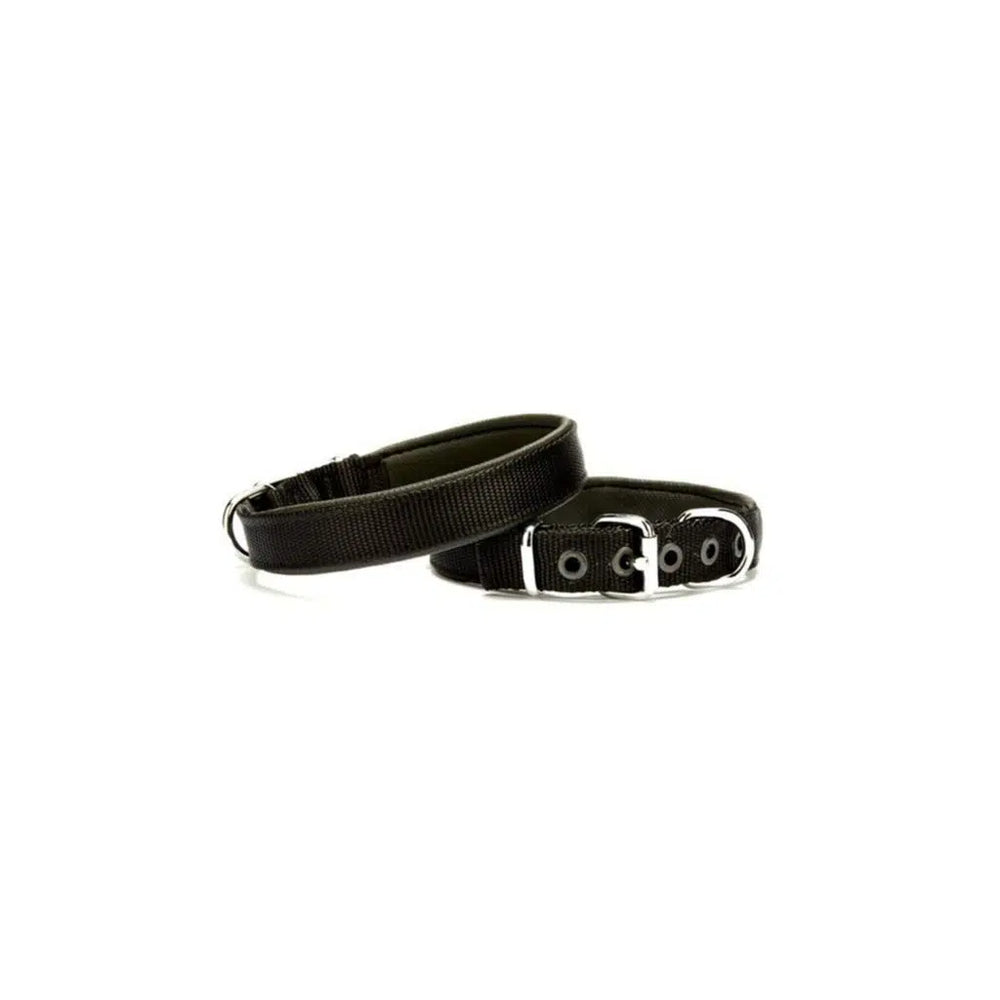 Doggie Woven Comfort Dog Collar for Medium Breeds Black 30cm