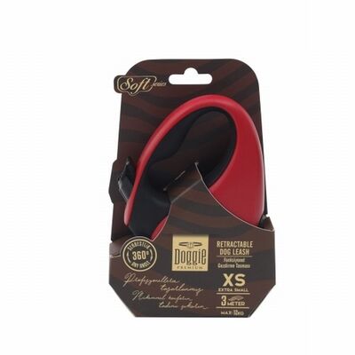 Doggie Soft Series XS Red Retractable Dog Leash 35cm