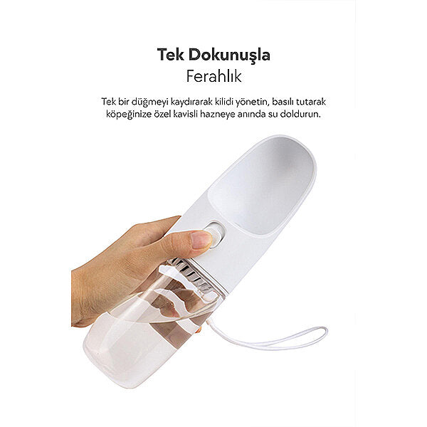 Dogness Pet Travel Water Bottle Portable Dispenser White 400 ml