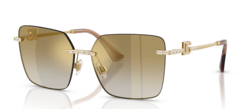 Dolce Gabbana 0DG2332B Women's Sunglasses with Gold Frames 59mm