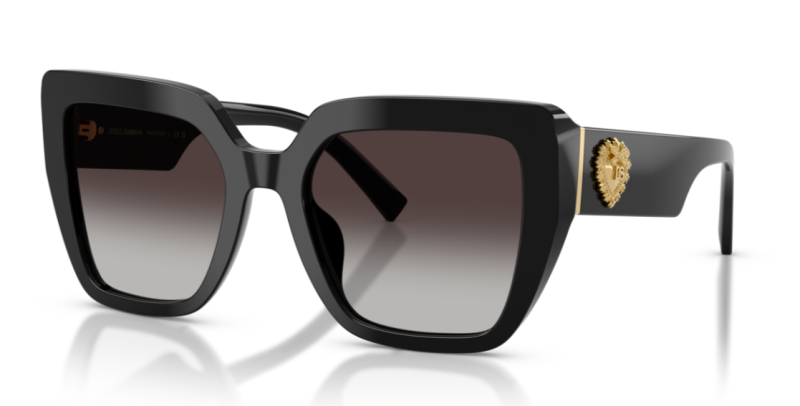 Dolce & Gabbana 0DG4538 Black Square Women's Sunglasses 54mm