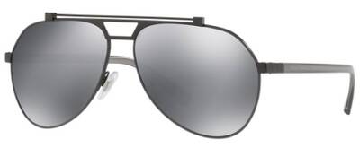 Dolce & Gabbana 2189 01/6C Black Metal Aviator Sunglasses 61mm