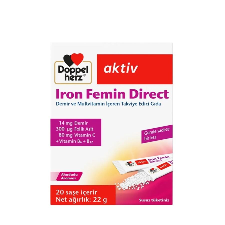 Doppelherz Aktiv Iron Femin Direct Iron & Vitamin Support 20 Sachets