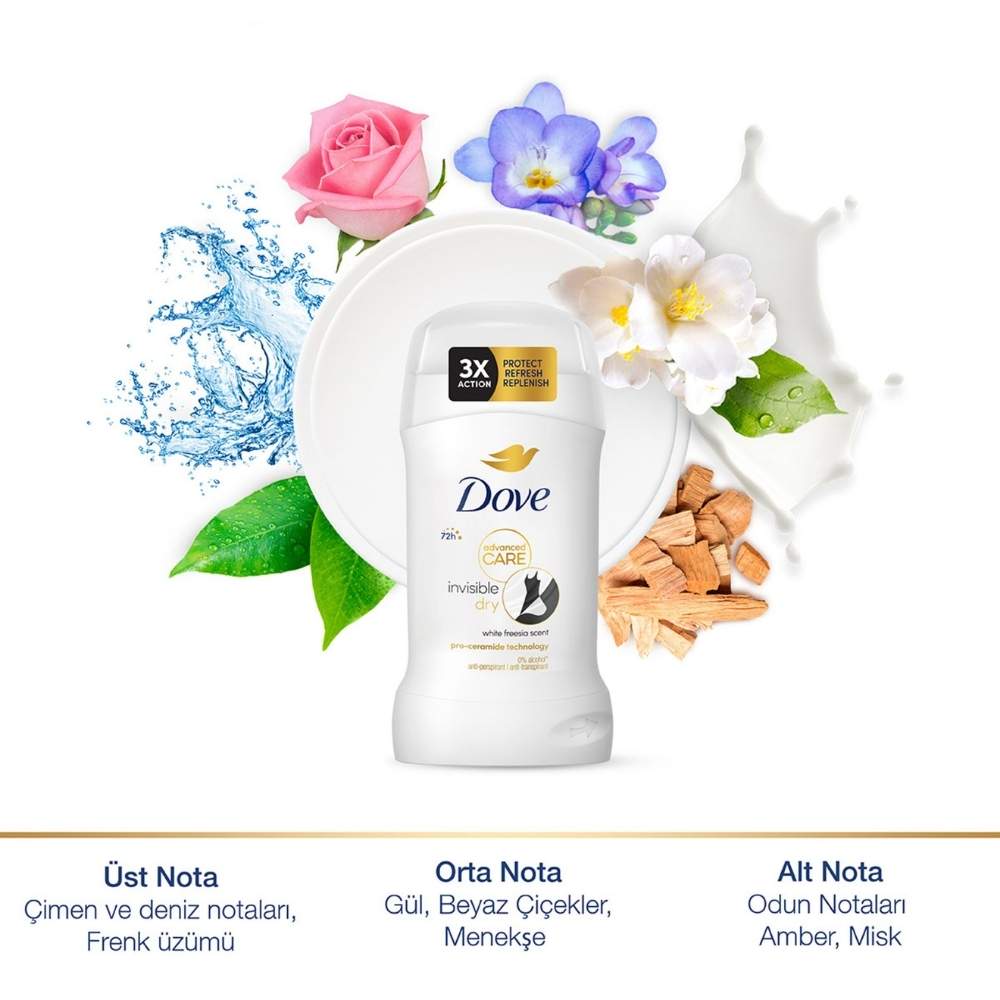 Dove Invisible Dry Deodorant Stick for No White Marks 50 ml