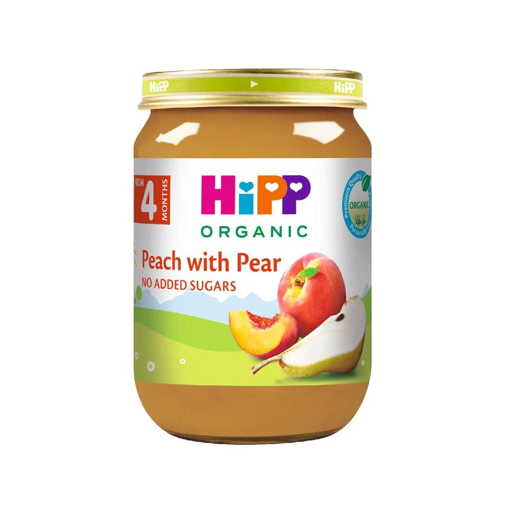 HiPP Organic Pear and Peach Puree for Babies 125g