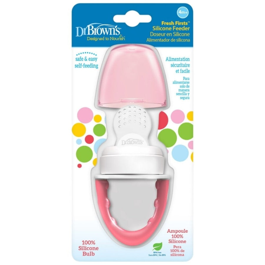 Dr. Brown's Fresh Firsts Silicone Feeder for Pink 1 Pack