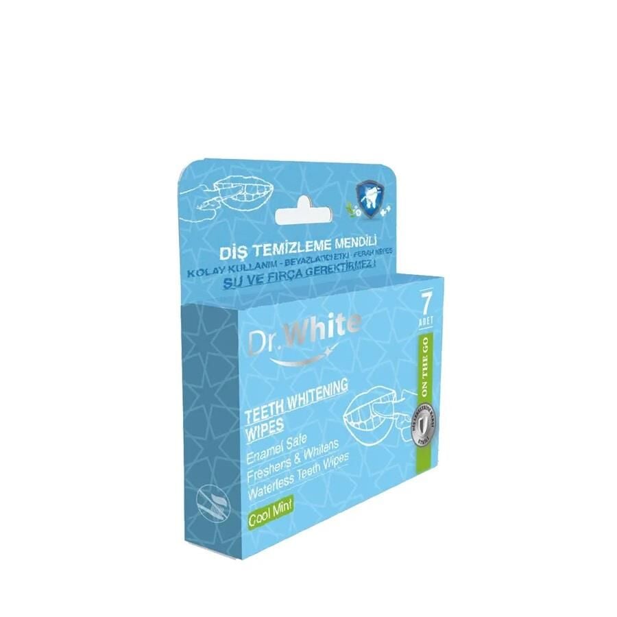 Dr. White Teeth Cleaning Wipes Menthol Flavor 7 Count