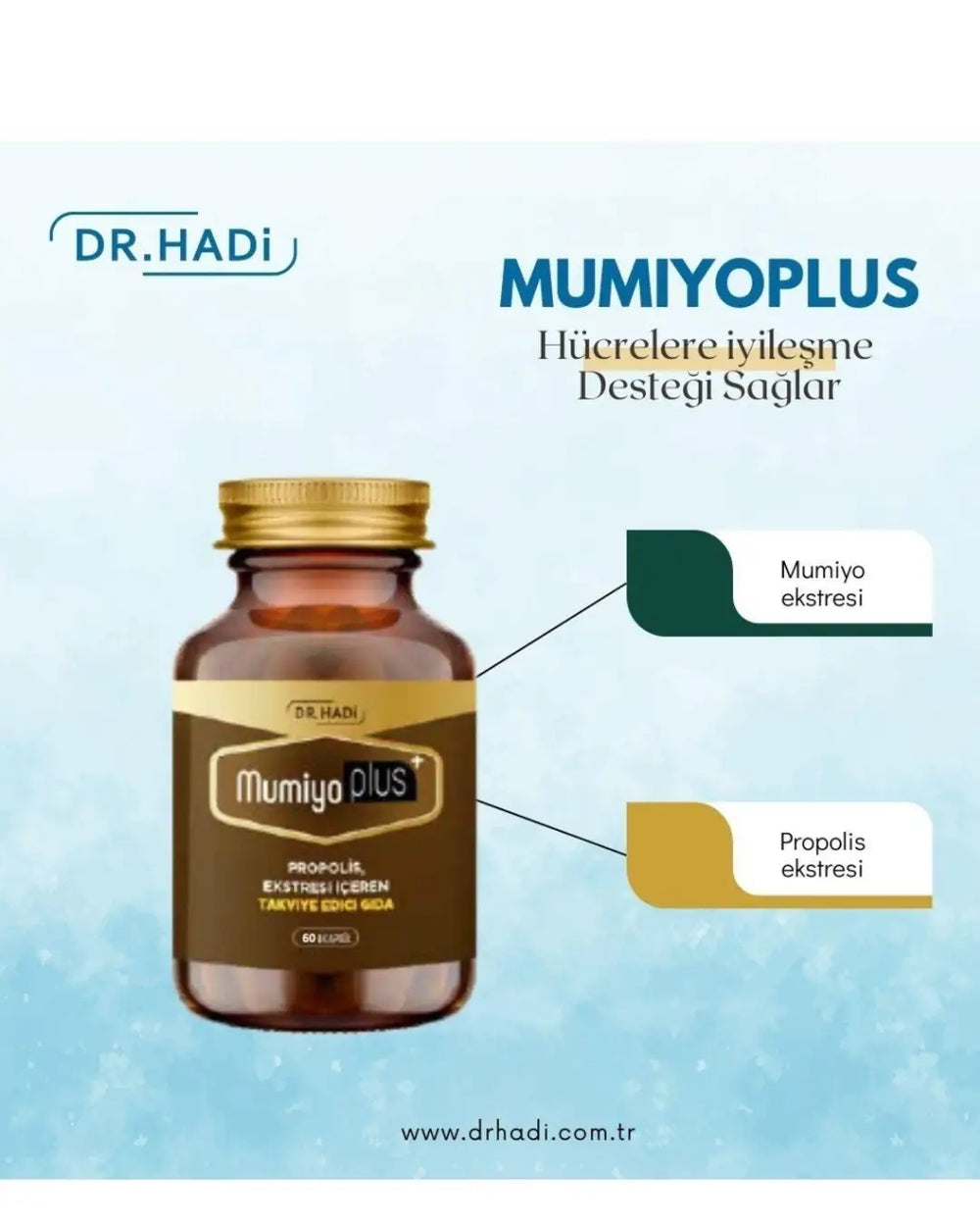 Dr.Hadi MumiyoPlus Shilajit Dietary Supplement 60 Capsules