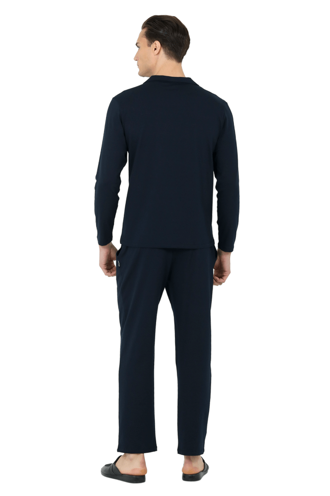 DS Damat 23005 Men's Pajama Set Soft Navy Loungewear