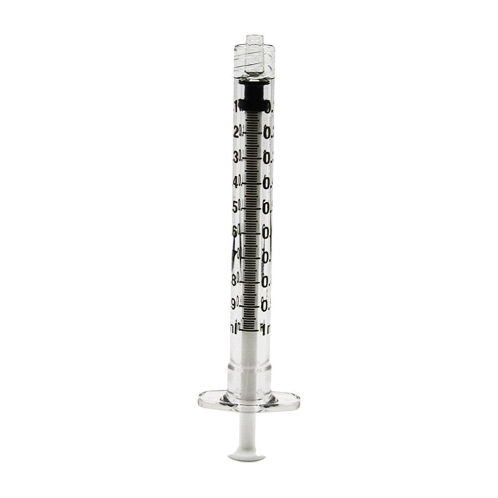 BD Luer Lock 1 ml Syringe Needleless Secure Connection 100 Count