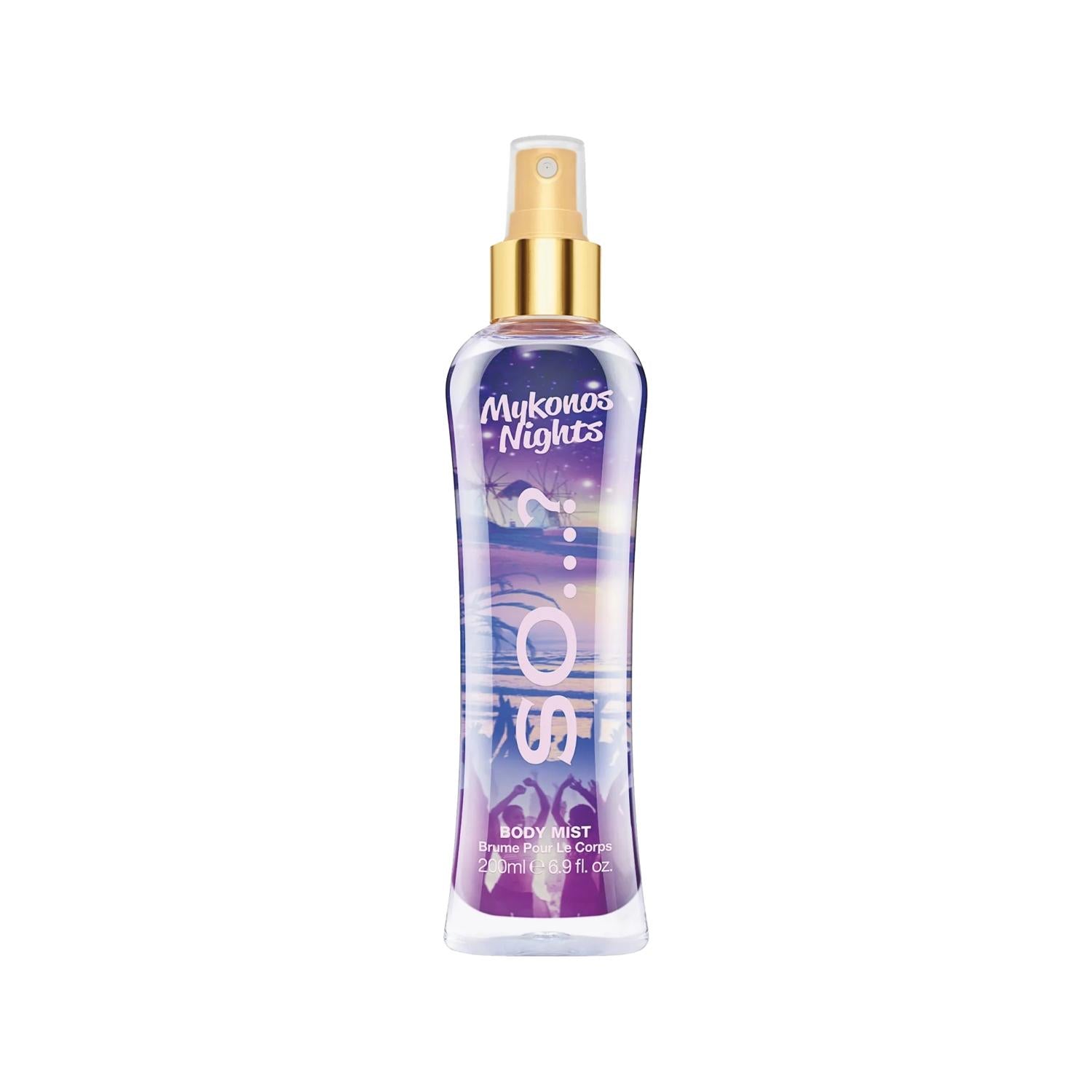 So…? Mykonos Nights Body Spray 200ml - Long-Lasting Fragrance for Refreshing Confidence So…? Mykonos Nights Body Spray 200ml - Long-Lasting Fragrance body spray, fragrance, Mykonos Nights, personal hygiene, 200 ml body spray, long-lasting fragrance, refreshing scent, confidence booster, personal care, hygiene products, scented body spray