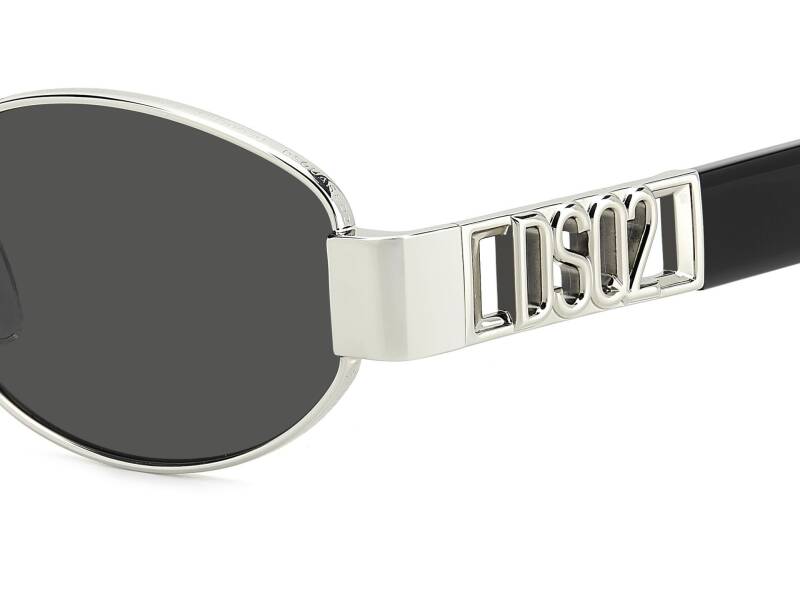 Dsquared2 D2 0155/S Grey Rectangular Men's Sunglasses 53mm