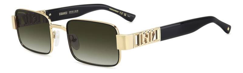 Dsquared2 D2 0156/S Green Rectangle Men's Sunglasses 54mm