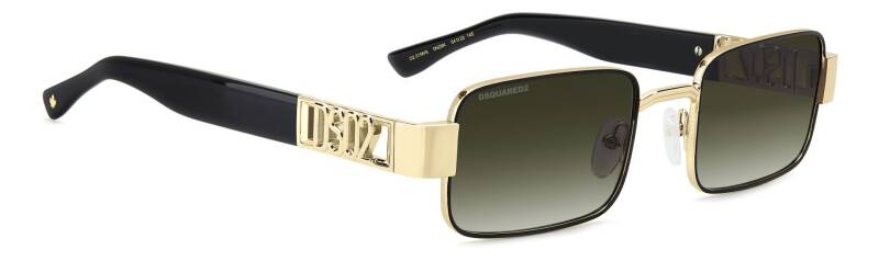 Dsquared2 D2 0156/S Green Rectangle Men's Sunglasses 54mm