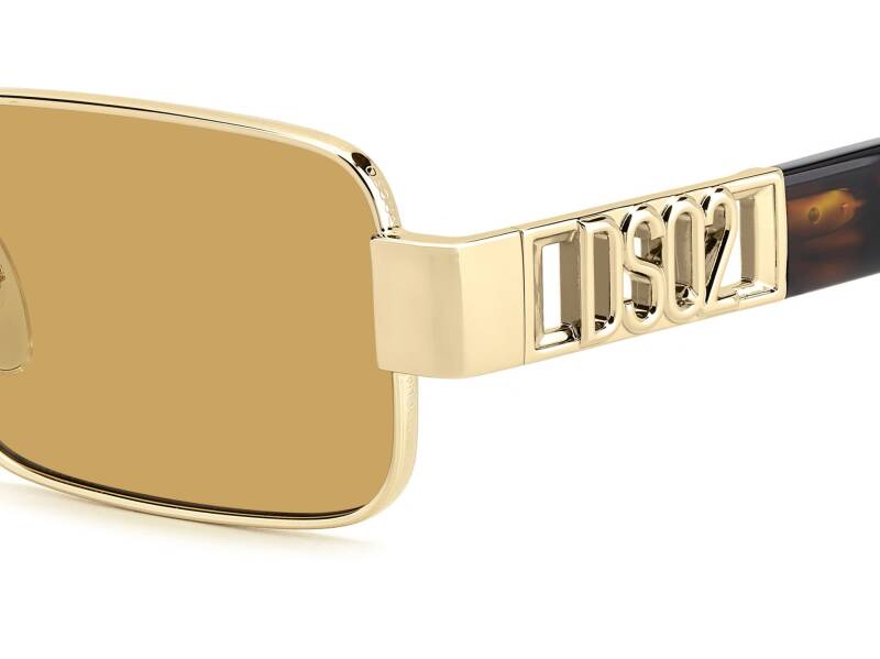 Dsquared2 D2 0156/S Brown Men's Sunglasses with Gold Accents 54mm