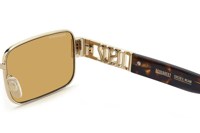 Dsquared2 D2 0156/S Brown Men's Sunglasses with Gold Accents 54mm